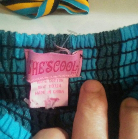 NWOT Shescool tube top. BLACK AND TEAL - Picture 2 of 2